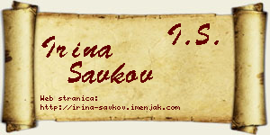 Irina Savkov vizit kartica